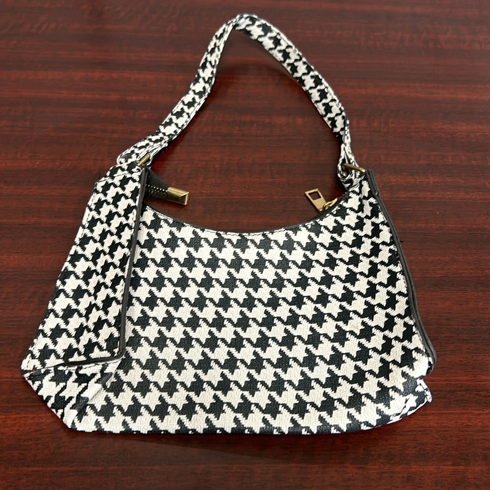 Black and white purse